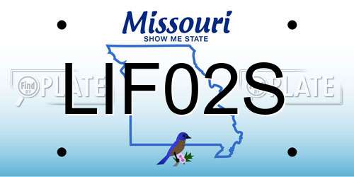 LIF02S Missouri License Plate
