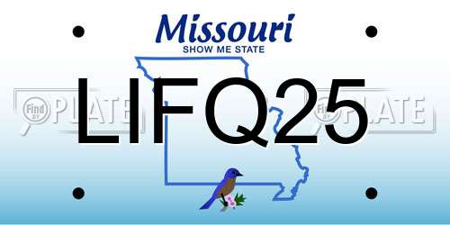 LIFQ25 Missouri License Plate