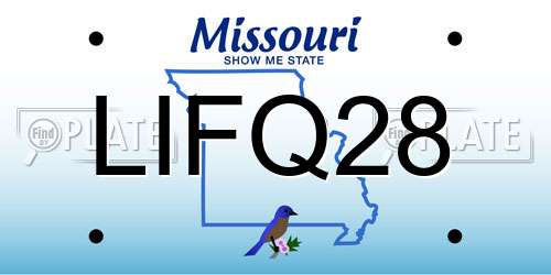 LIFQ28 Missouri License Plate
