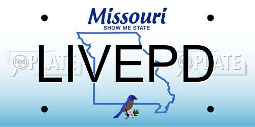 LIVEPD Missouri License Plate