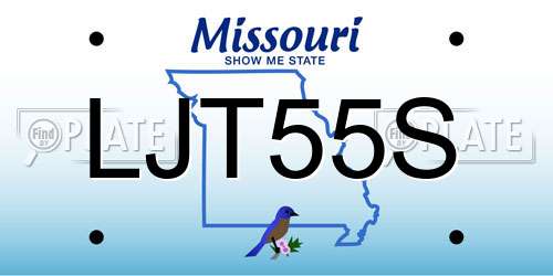 LJT55S Missouri License Plate