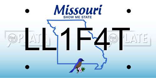 LL1F4T Missouri License Plate
