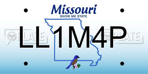 LL1M4P Missouri License Plate
