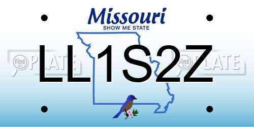 LL1S2Z Missouri License Plate