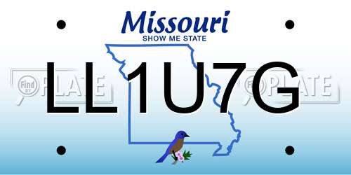 LL1U7G Missouri License Plate