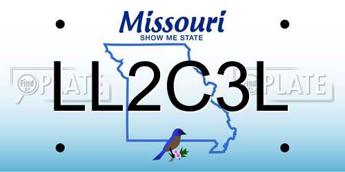 LL2C3L Missouri License Plate