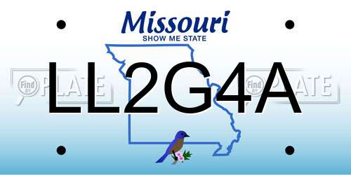 LL2G4A Missouri License Plate