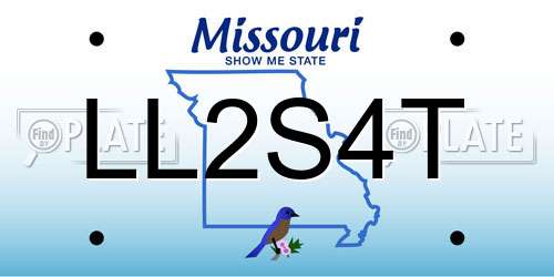 LL2S4T Missouri License Plate