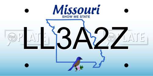 LL3A2Z Missouri License Plate