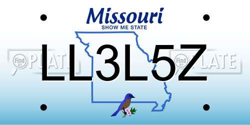 LL3L5Z Missouri License Plate