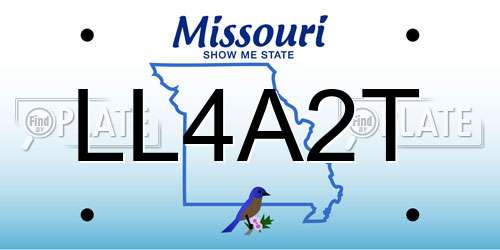 LL4A2T Missouri License Plate