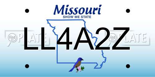 LL4A2Z Missouri License Plate