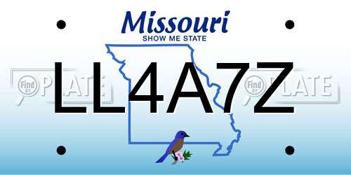 LL4A7Z Missouri License Plate