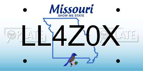 LL4Z0X Missouri License Plate