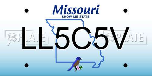 LL5C5V Missouri License Plate