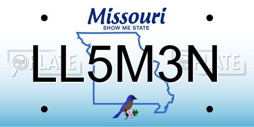 LL5M3N Missouri License Plate