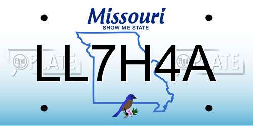 LL7H4A Missouri License Plate