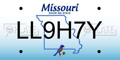 LL9H7Y Missouri License Plate