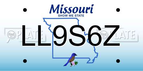 LL9S6Z Missouri License Plate