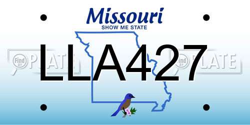 LLA427 Missouri License Plate