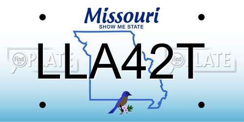 LLA42T Missouri License Plate