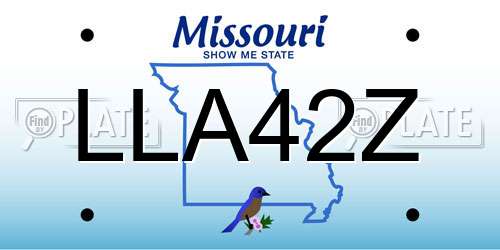 LLA42Z Missouri License Plate