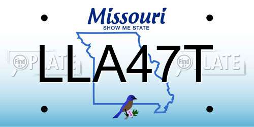 LLA47T Missouri License Plate