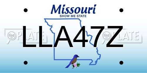 LLA47Z Missouri License Plate