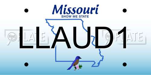 LLAUD1 Missouri License Plate