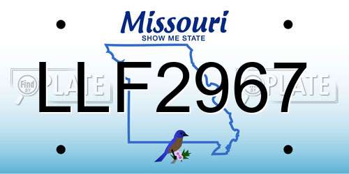 LLF2967 Missouri License Plate