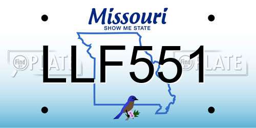 LLF551 Missouri License Plate