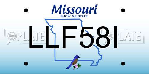 LLF58I Missouri License Plate