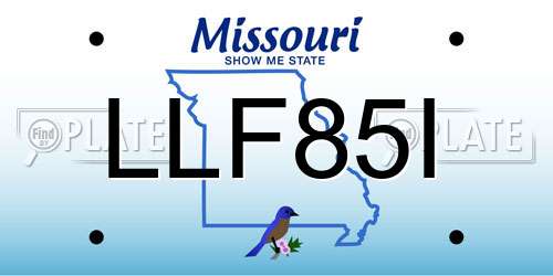LLF85I Missouri License Plate