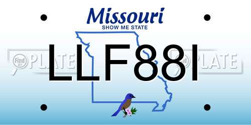 LLF88I Missouri License Plate