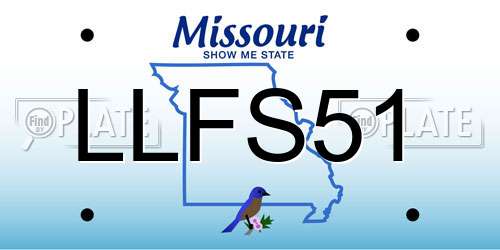 LLFS51 Missouri License Plate