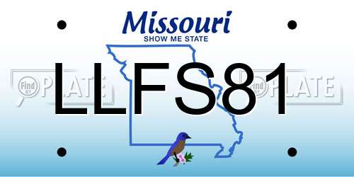 LLFS81 Missouri License Plate