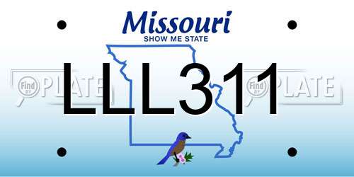 LLL311 Missouri License Plate