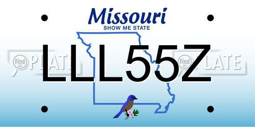 LLL55Z Missouri License Plate