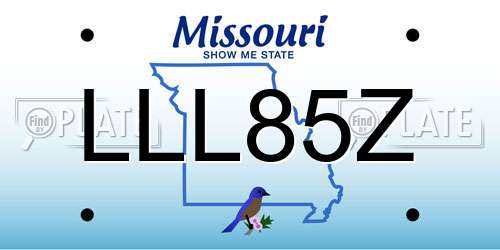 LLL85Z Missouri License Plate