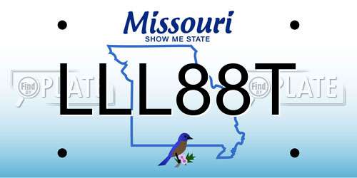 LLL88T Missouri License Plate