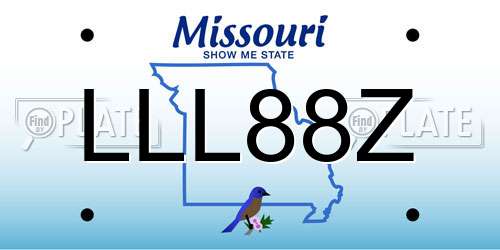 LLL88Z Missouri License Plate