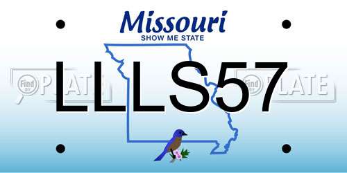 LLLS57 Missouri License Plate