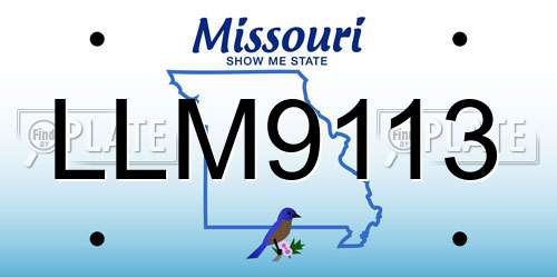 LLM9113 Missouri License Plate