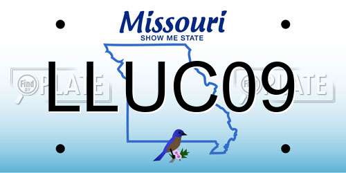 LLUC09 Missouri License Plate