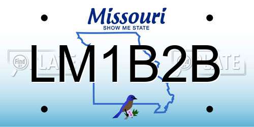 LM1B2B Missouri License Plate