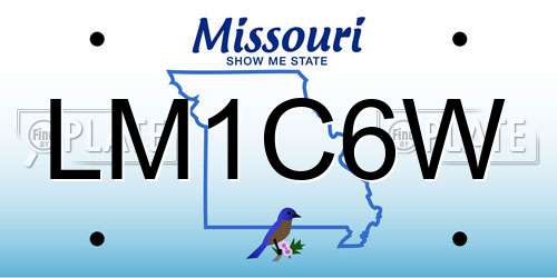 LM1C6W Missouri License Plate