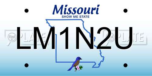 LM1N2U Missouri License Plate