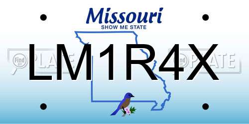 LM1R4X Missouri License Plate