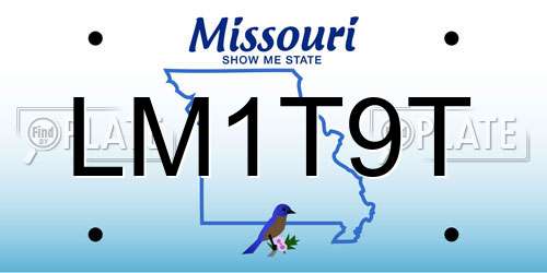 LM1T9T Missouri License Plate