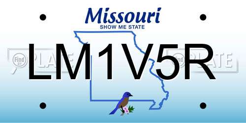 LM1V5R Missouri License Plate